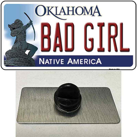 Bad Girl Oklahoma Novelty Metal Hat Pin