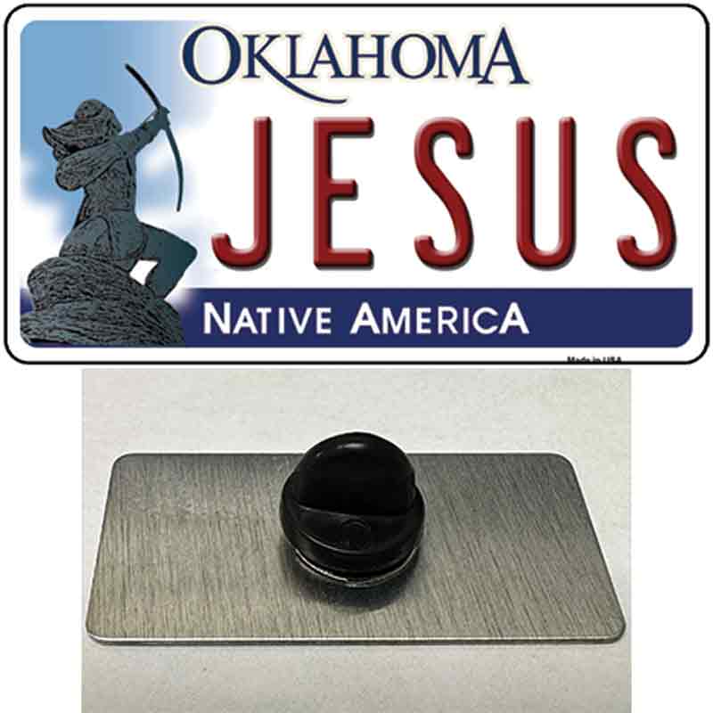 Jesus Oklahoma Novelty Metal Hat Pin