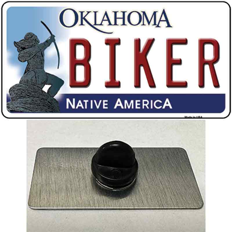 Biker Oklahoma Novelty Metal Hat Pin