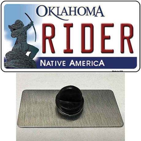 Rider Oklahoma Novelty Metal Hat Pin