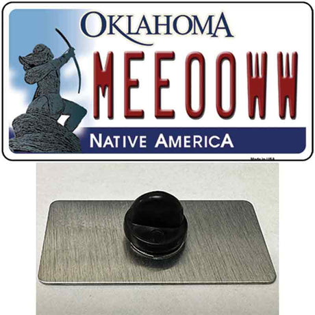 Meeooww Oklahoma Novelty Metal Hat Pin