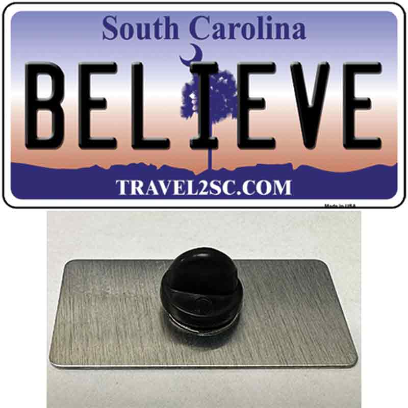 Believe South Carolina Novelty Metal Hat Pin