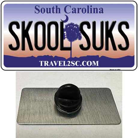 Skool Suks South Carolina Novelty Metal Hat Pin