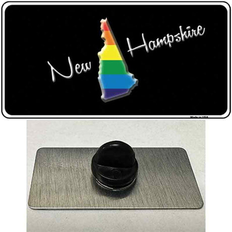 New Hampshire Rainbow Novelty Metal Hat Pin