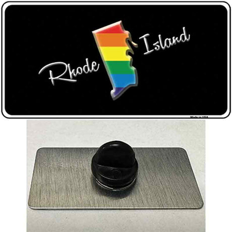 Rhode Island Rainbow Novelty Metal Hat Pin