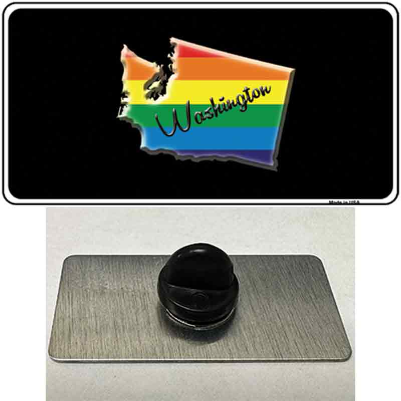 Washington Rainbow Novelty Metal Hat Pin