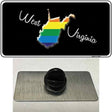 West Virginia Rainbow Novelty Metal Hat Pin