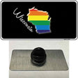 Wisconsin Rainbow Novelty Metal Hat Pin