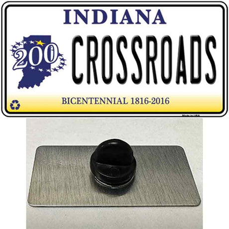 Crossroads Indiana Novelty Metal Hat Pin