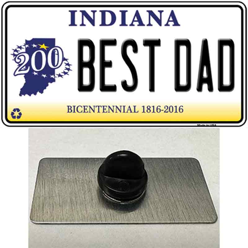 Best Dad Indiana Bicentennial Novelty Metal Hat Pin