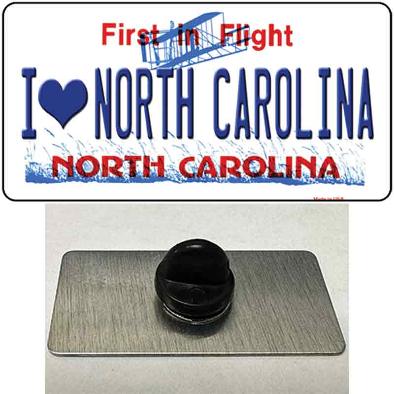 I Love North Carolina Novelty Metal Hat Pin