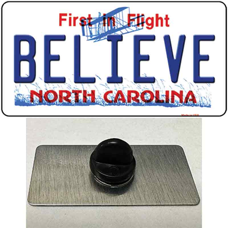 Believe North Carolina Novelty Metal Hat Pin