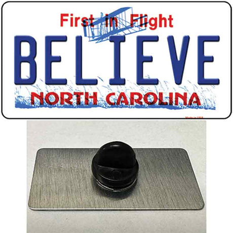 Believe North Carolina Novelty Metal Hat Pin