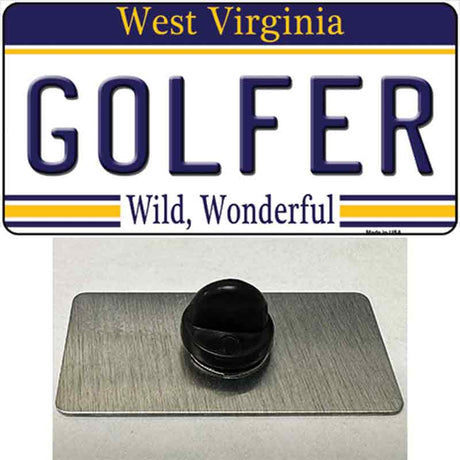 Golfer West Virginia Novelty Metal Hat Pin