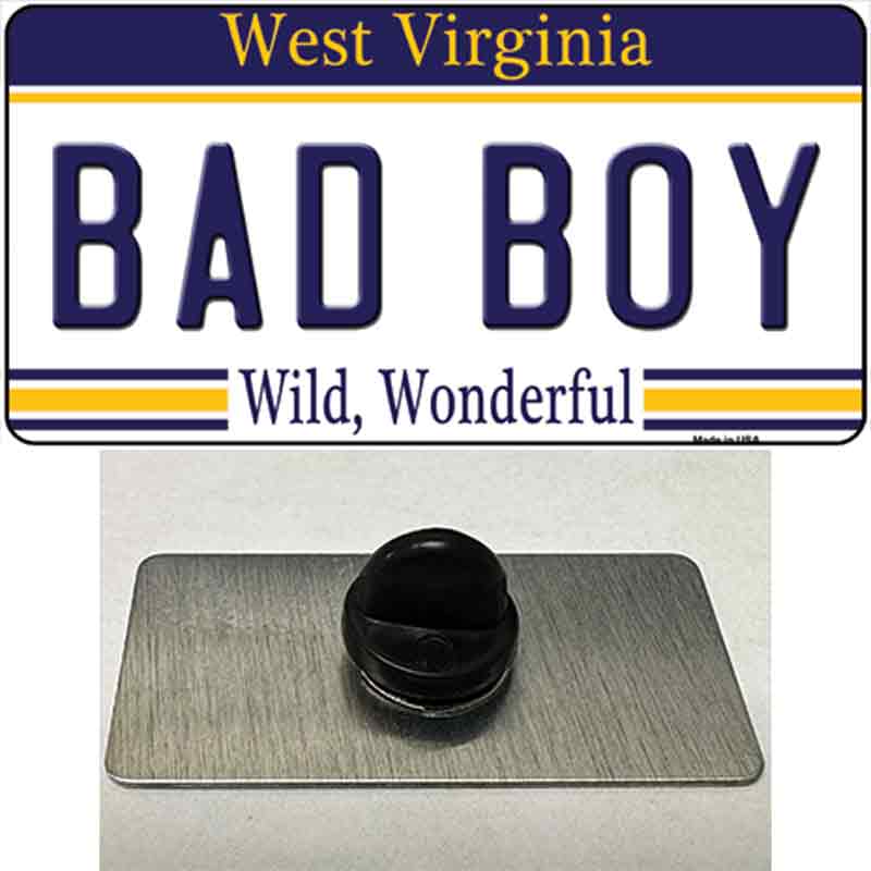 Bad Boy West Virginia Novelty Metal Hat Pin