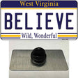 Believe West Virginia Novelty Metal Hat Pin