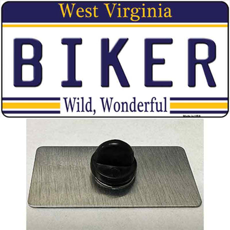 Biker West Virginia Novelty Metal Hat Pin