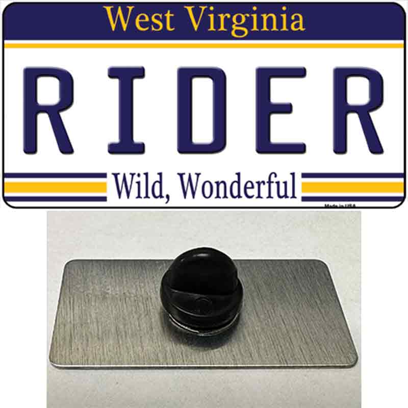 Rider West Virginia Novelty Metal Hat Pin