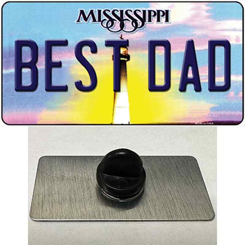 Best Dad Mississippi Novelty Metal Hat Pin