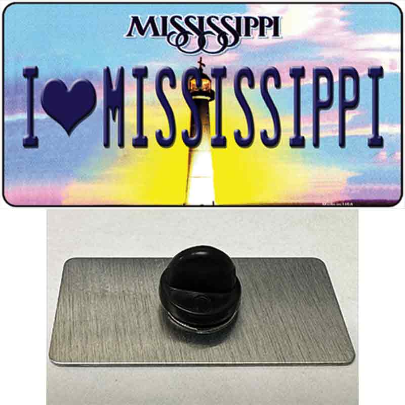 I Love Mississippi Novelty Metal Hat Pin