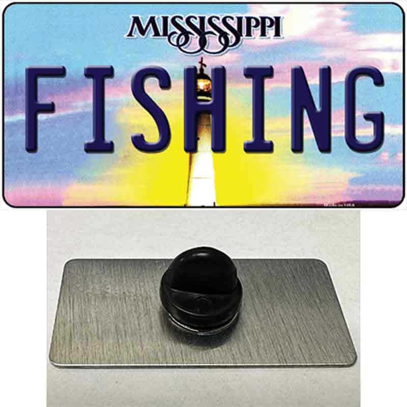 Fishing Mississippi Novelty Metal Hat Pin