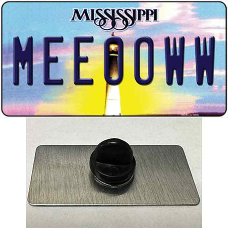 Meeooww Mississippi Novelty Metal Hat Pin