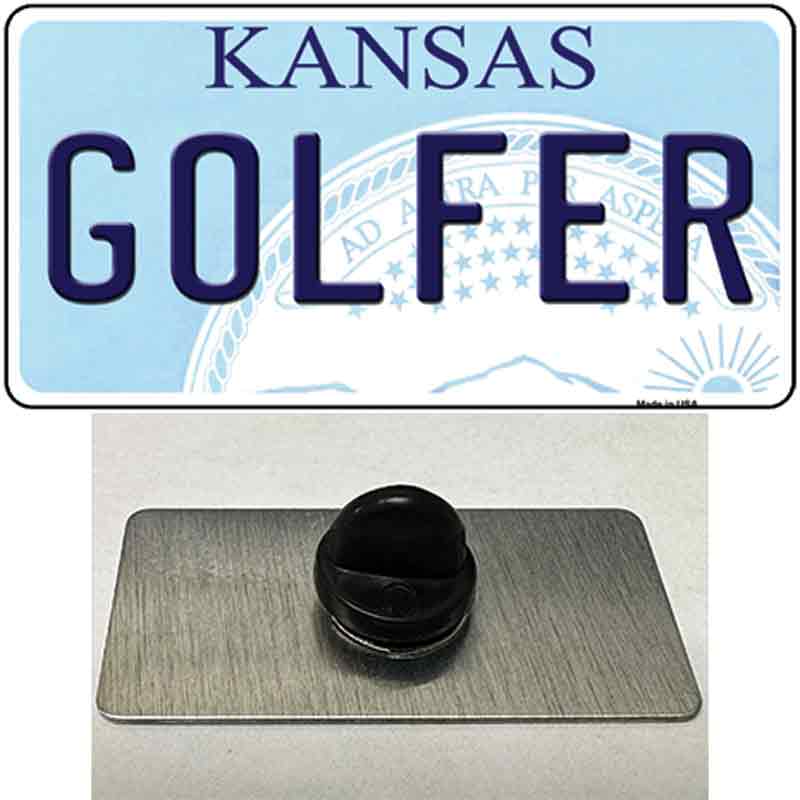 Golfer Kansas Novelty Metal Hat Pin