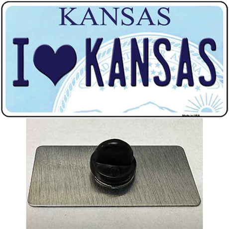 I Love Kansas Novelty Metal Hat Pin