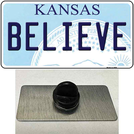 Believe Kansas Novelty Metal Hat Pin