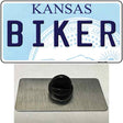 Biker Kansas Novelty Metal Hat Pin