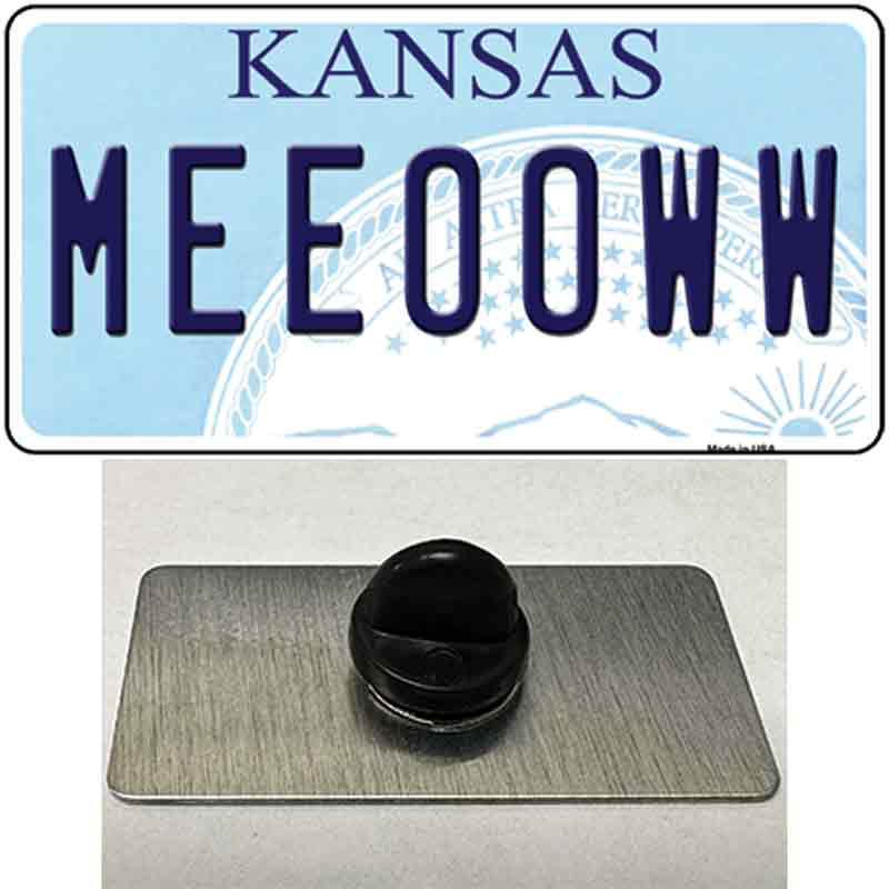 Meeooww Kansas Novelty Metal Hat Pin