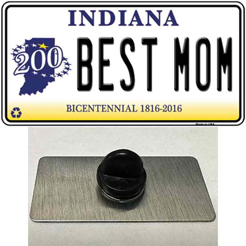 Best Mom Indiana Novelty Metal Hat Pin