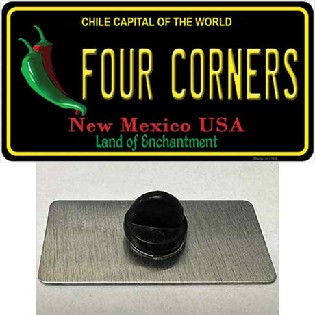 Four Corners Black New Mexico Novelty Metal Hat Pin