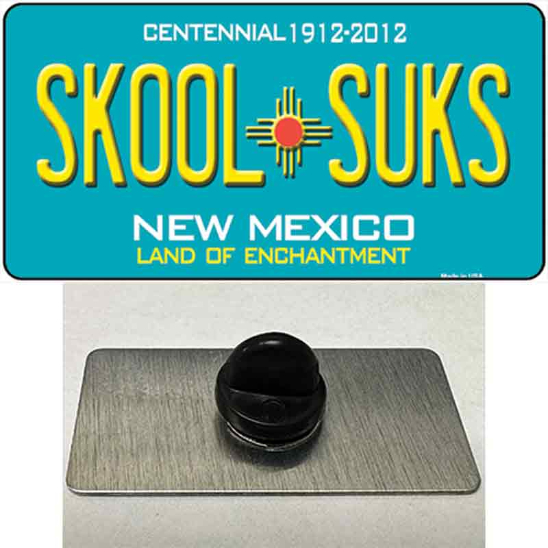 Skool Suks New Mexico Novelty Metal Hat Pin