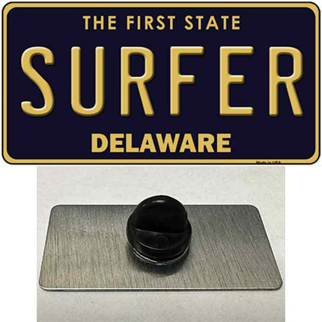 Surfer Delaware Novelty Metal Hat Pin