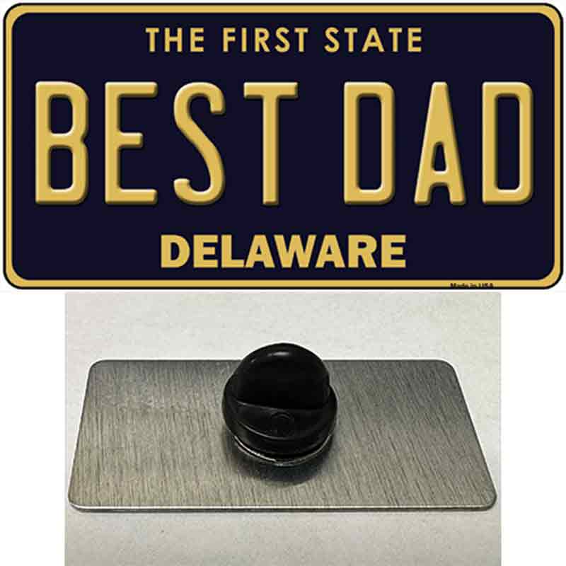 Best Dad Delaware Novelty Metal Hat Pin