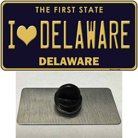 I Love Delaware Novelty Metal Hat Pin