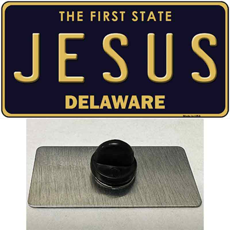 Jesus Delaware Novelty Metal Hat Pin