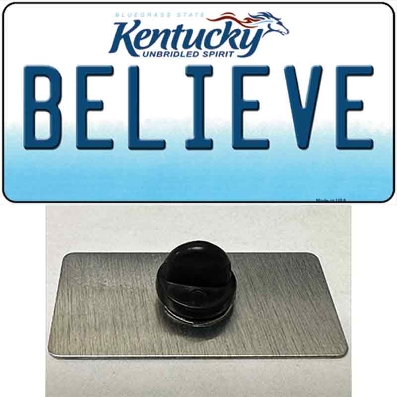 Believe Kentucky Novelty Metal Hat Pin