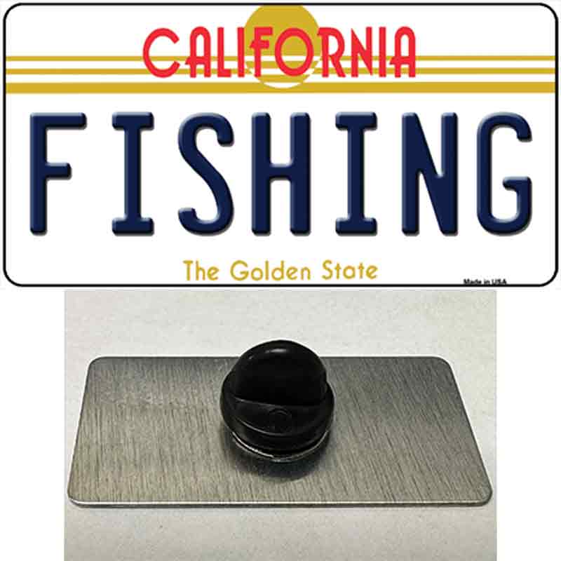 Fishing California Novelty Metal Hat Pin