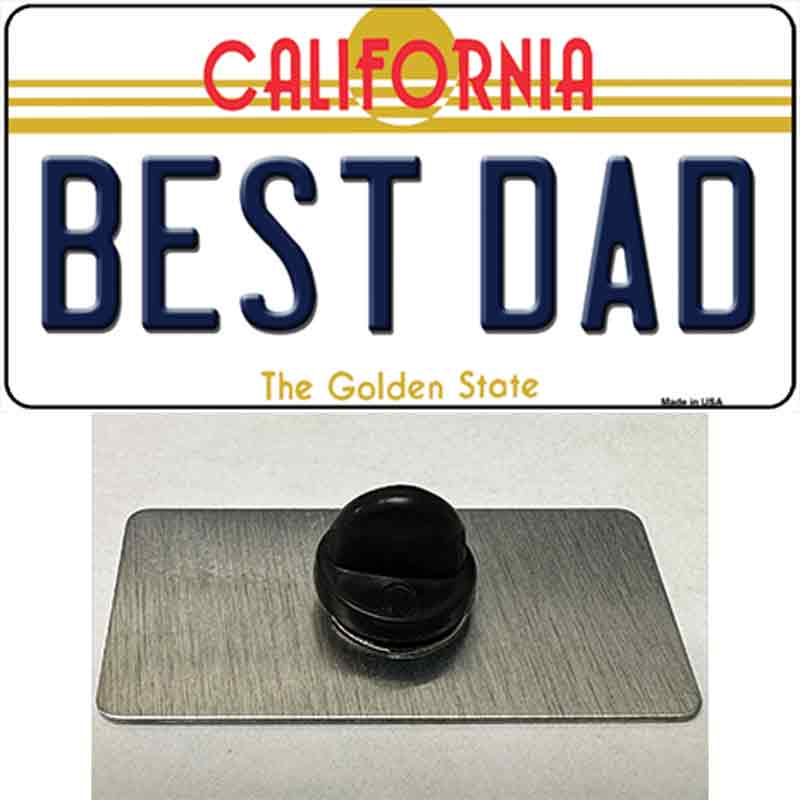 Best Dad California Novelty Metal Hat Pin