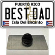 Best Dad Puerto Rico Novelty Metal Hat Pin