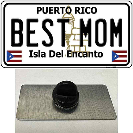 Best Mom Puerto Rico Novelty Metal Hat Pin