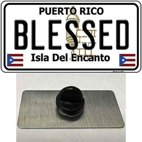 Blessed Puerto Rico Novelty Metal Hat Pin