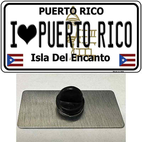 I Heart Puerto Rico Novelty Metal Hat Pin