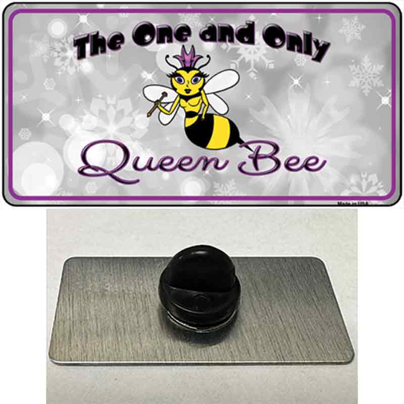 Queen Bee Purple Novelty Metal Hat Pin