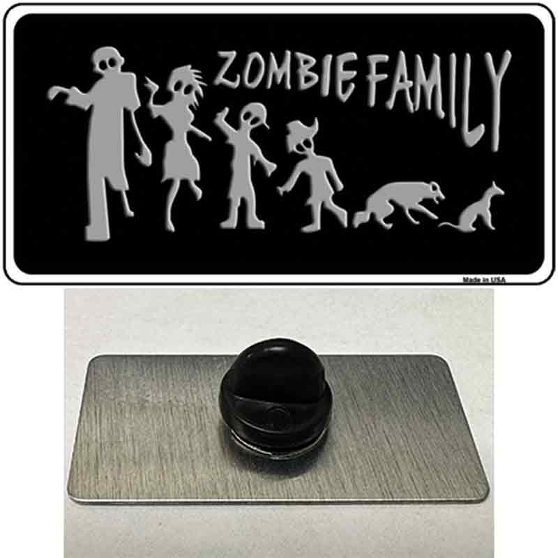 Zombie Family Black Novelty Metal Hat Pin