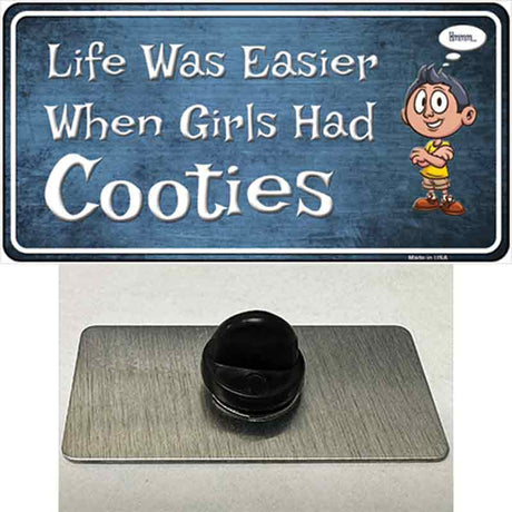 When Girls Had Cooties Novelty Metal Hat Pin