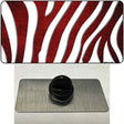 Red White Zebra Oil Rubbed Novelty Metal Hat Pin