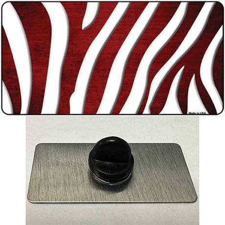 Red White Zebra Oil Rubbed Novelty Metal Hat Pin